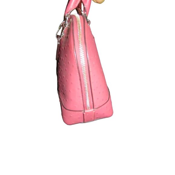 Coach Mini Dome Sierra Ostrich Embossed Leather Top Handle Satchel F66932 Adorab - Picture 3 of 11